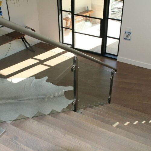 indoor glass stair railing