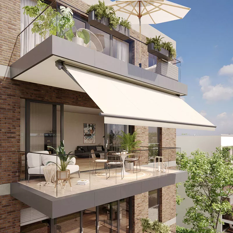 Toldo de cassete aberto