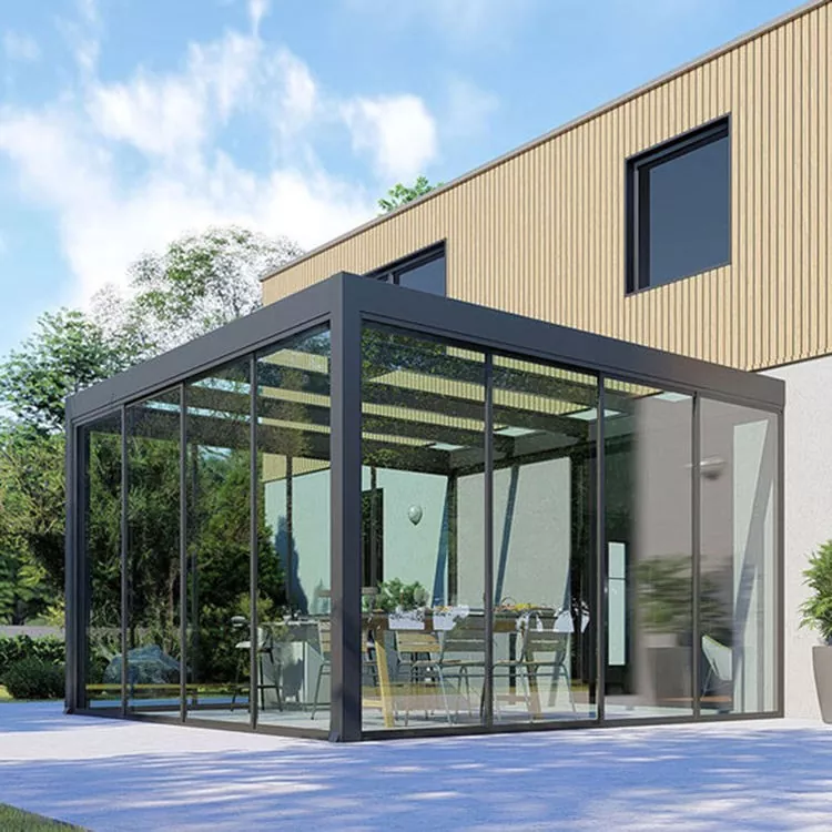 Pérgula de telhado de abertura