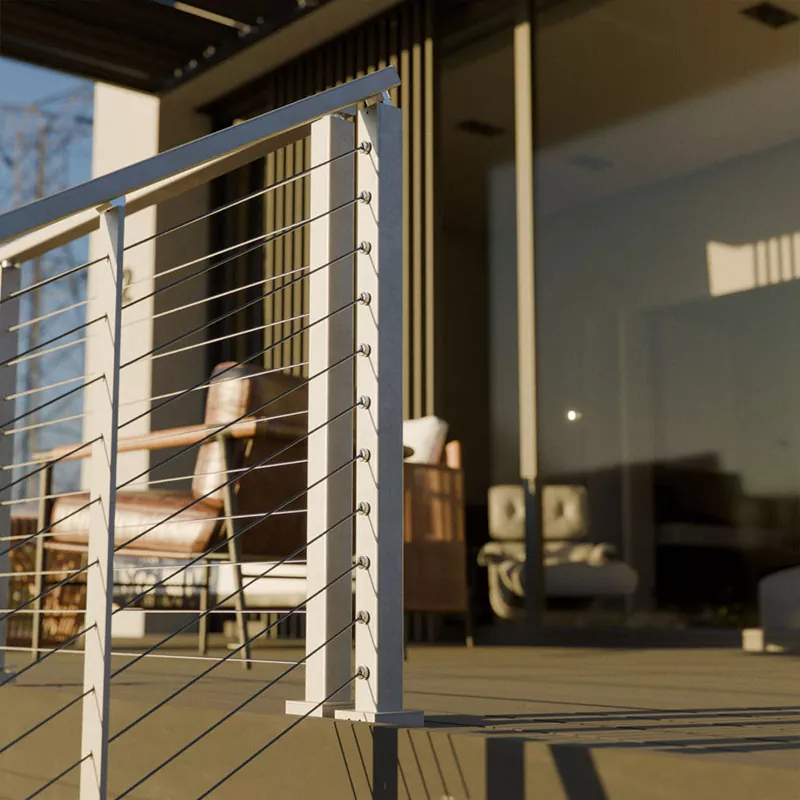 Trilhos de cabo inoxidável